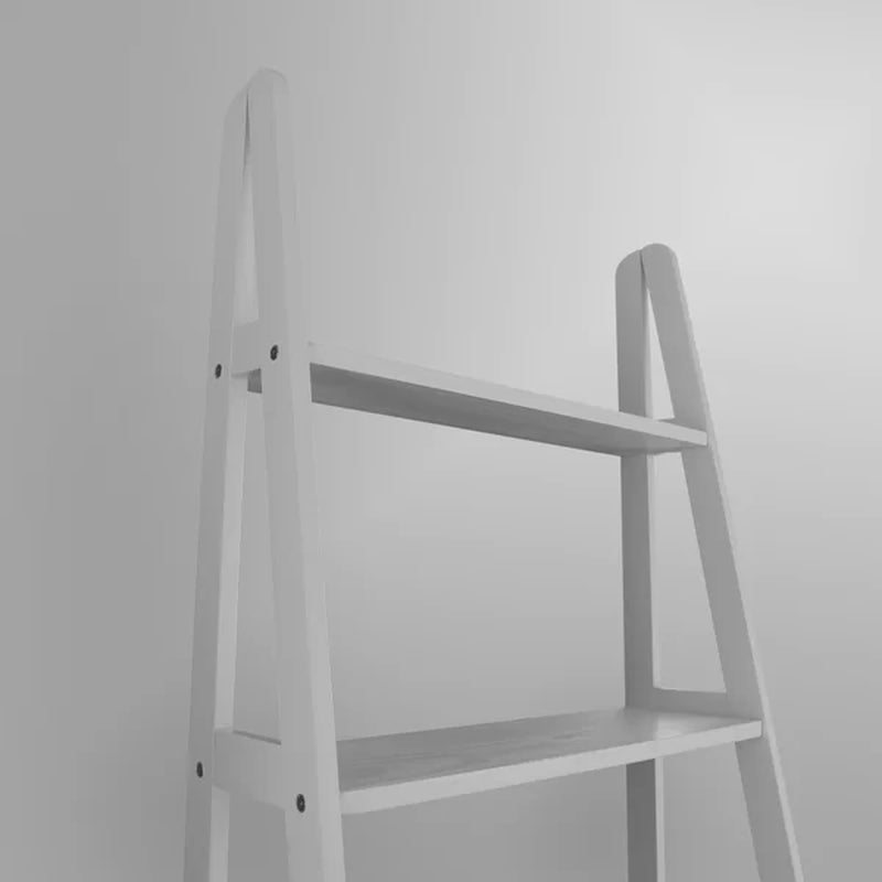 Saruhan 72'' H X 24.75'' W Solid Wood Ladder Bookcase
