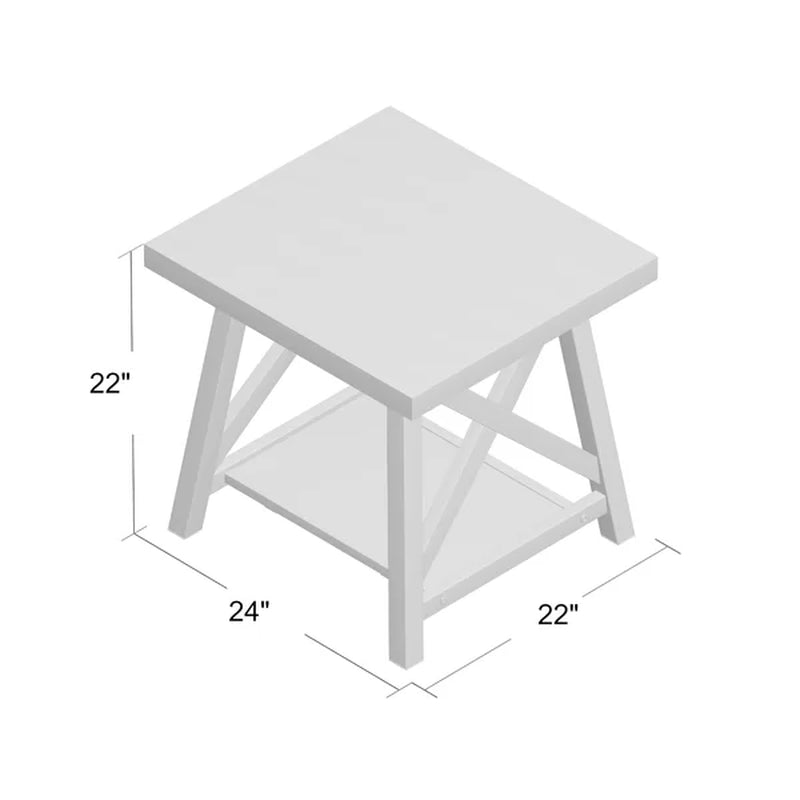 Isakson 22'' Tall Trestle End Table