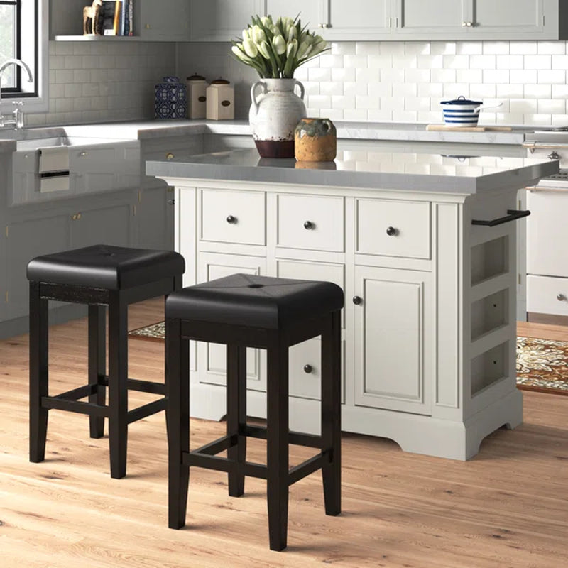 Diamondback 50'' Wide Rolling Kitchen Island Set with Stainless Steel Top