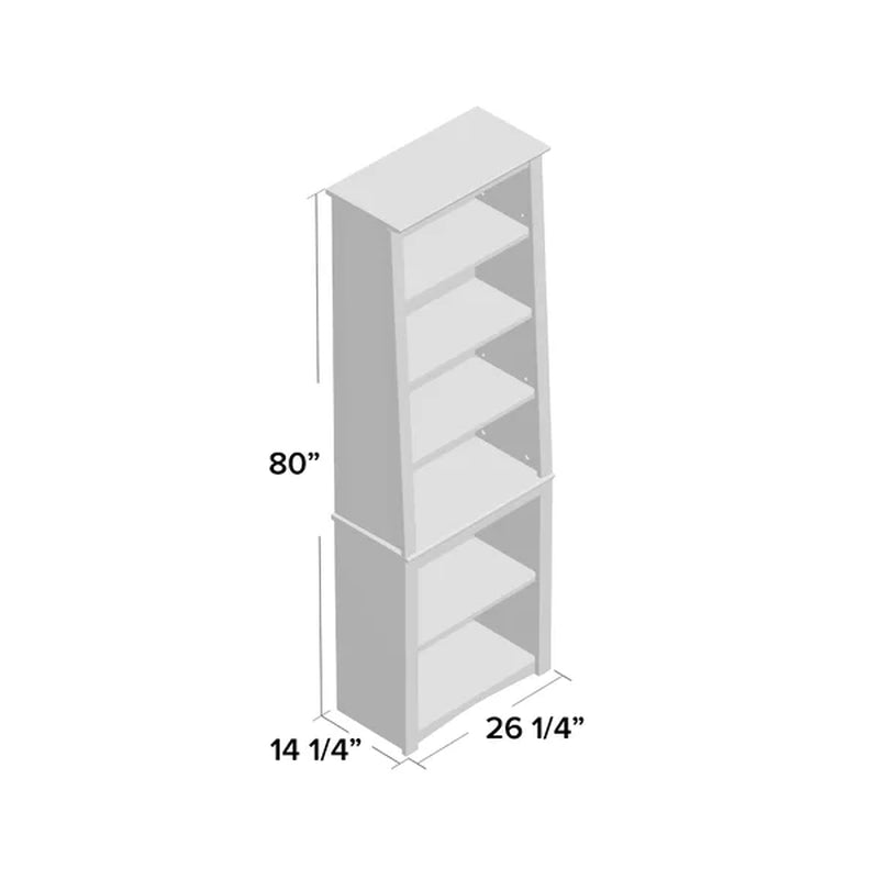 Saruhan 72'' H X 24.75'' W Solid Wood Ladder Bookcase