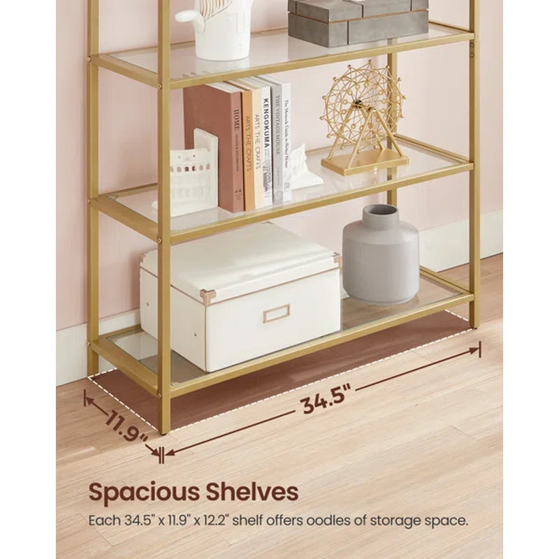 Kendra 72.2'' H X 32.7'' W Steel Etagere Bookcase