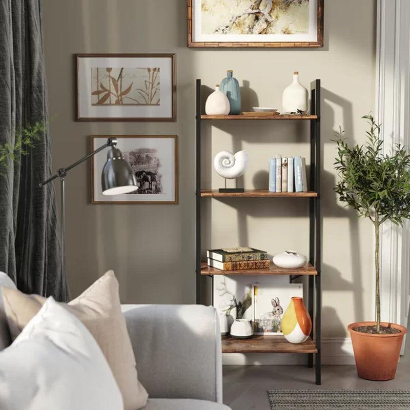 Parikh 54'' H X 22.1'' W Steel Etagere Bookcase