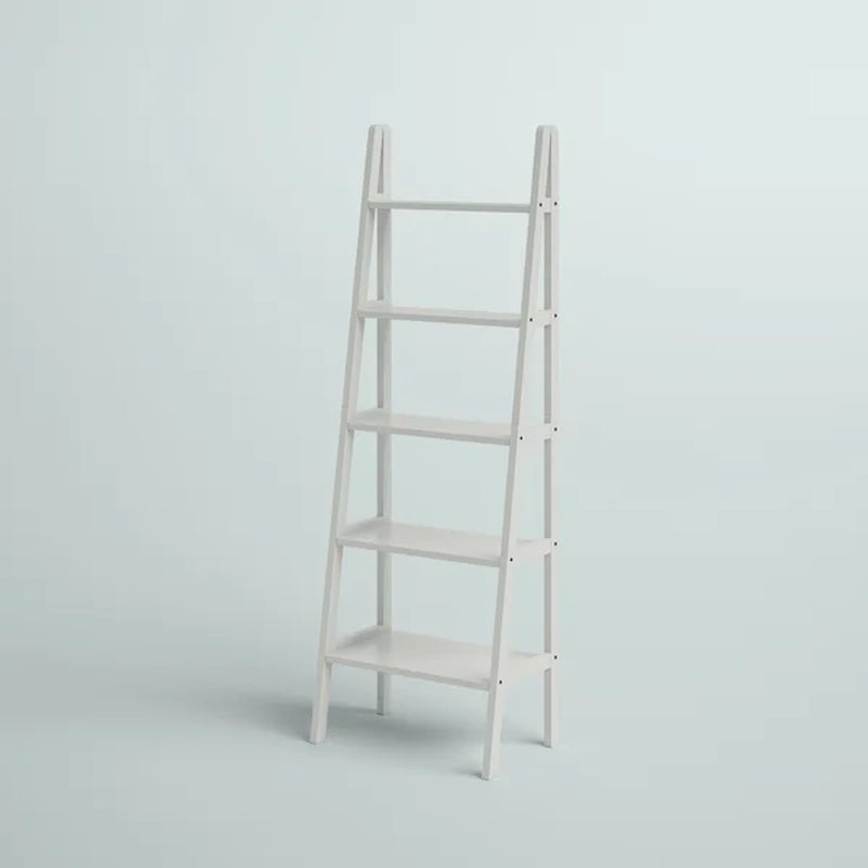 Saruhan 72'' H X 24.75'' W Solid Wood Ladder Bookcase