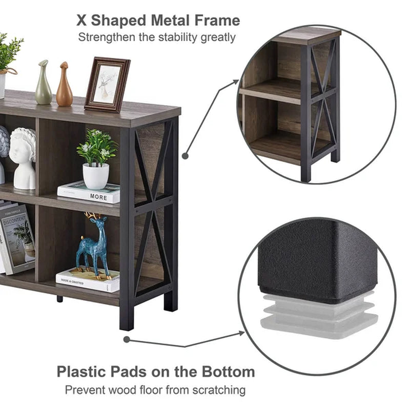 Guinna 30.12'' H X 62'' W Iron Cube Bookcase