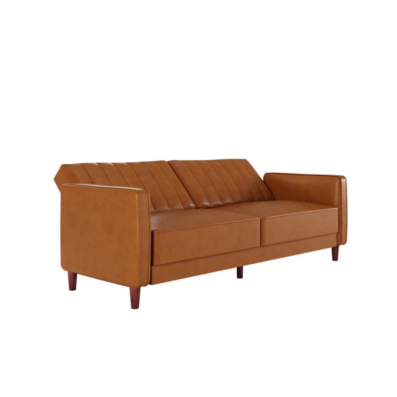Vegan Leather Sleeper Sofa