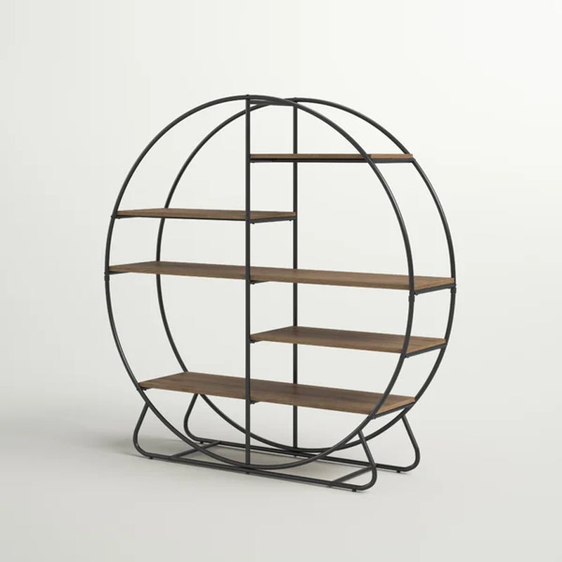 Bulle 61.75'' H X 60.7'' W Steel Etagere Bookcase