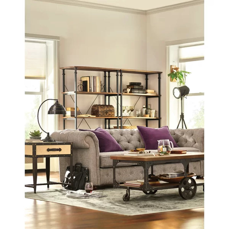 Zona 72'' H X 40'' W Solid Wood Etagere Bookcase