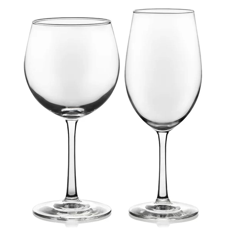 Libbey Vineyard Reserve 12-Piece Wine Glass Party Set for Chardonnay and Merlot/Bordeaux