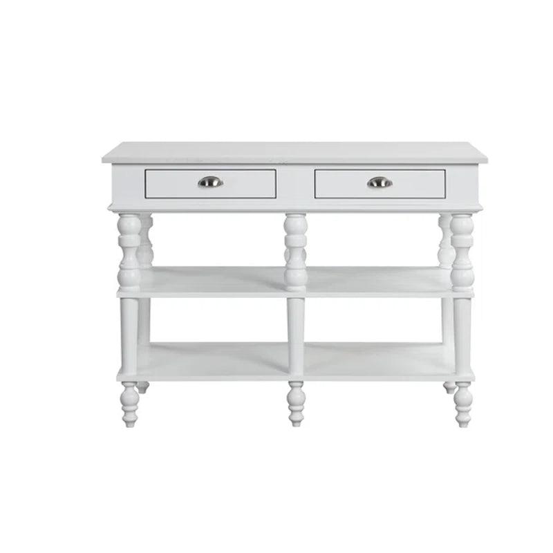 48'' Wide Rolling Kitchen Island with Marble Top