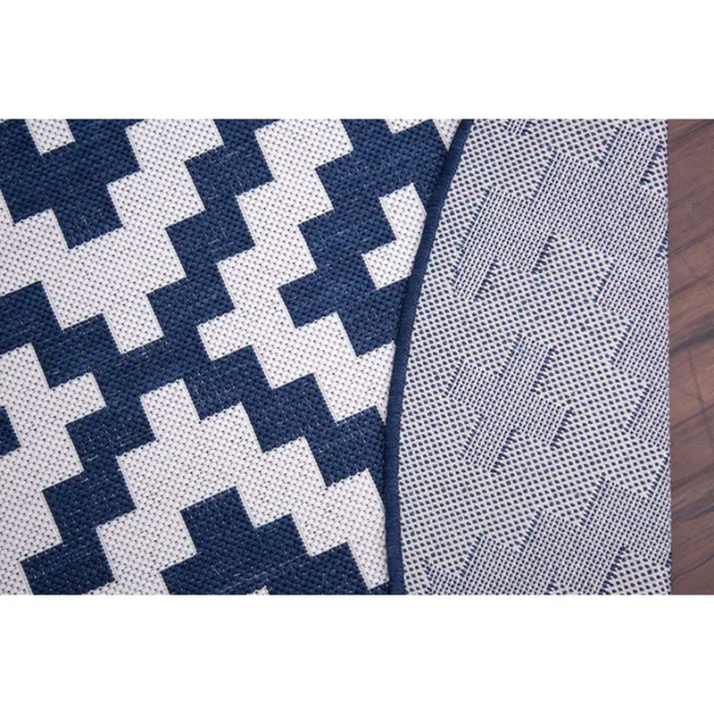 Deckland Power Loom Blue/White Indoor/Outdoor Rug