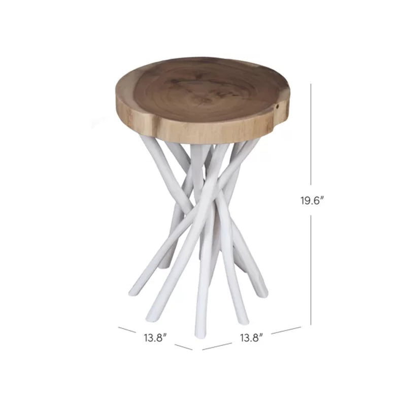 Selah 20'' Tall Solid Wood Tree Stump End Table