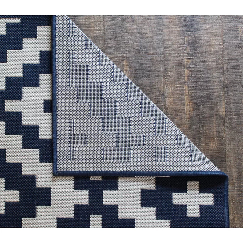 Deckland Power Loom Blue/White Indoor/Outdoor Rug