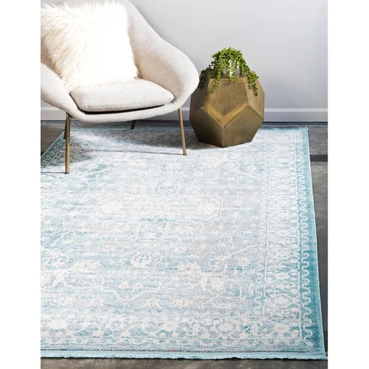 Leatherwood Power Loom Performance Blue Rug
