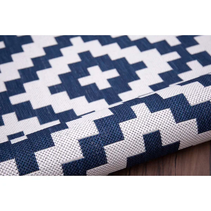 Deckland Power Loom Blue/White Indoor/Outdoor Rug