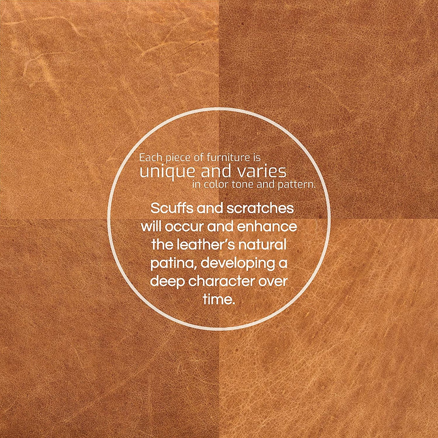 Luca Leather Bench, Tan