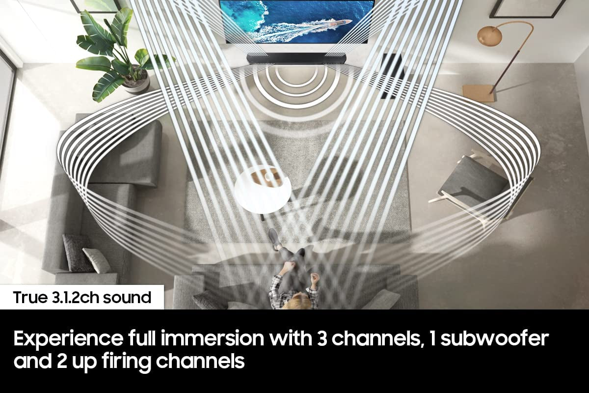 SAMSUNG HW-Q700B 3.1.2Ch Soundbar W/ Wireless Dolby Audio, DTS:X, Q Symphony, Spacefit Sound, Adaptive Sound, Game Pro Mode, 2022