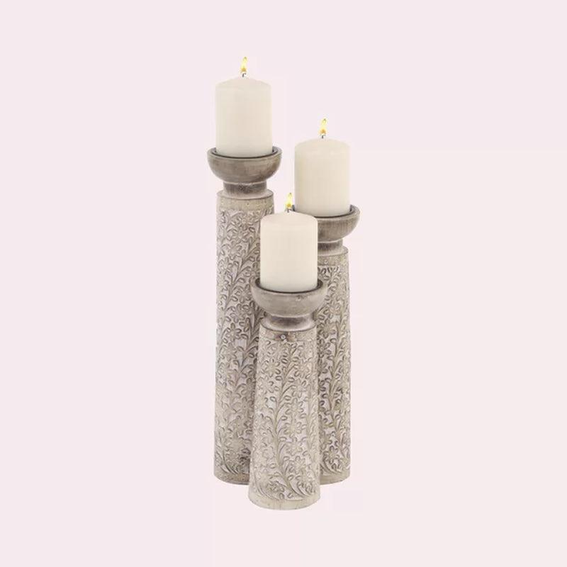 3 Piece Tabletop Candlestick Set