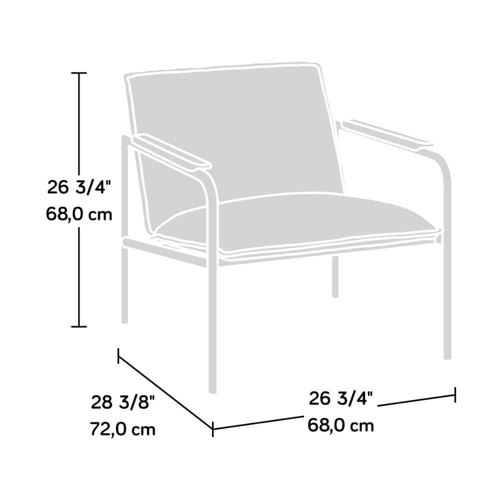 Boulevard Cafe Camel Leather-Like Metal Chair