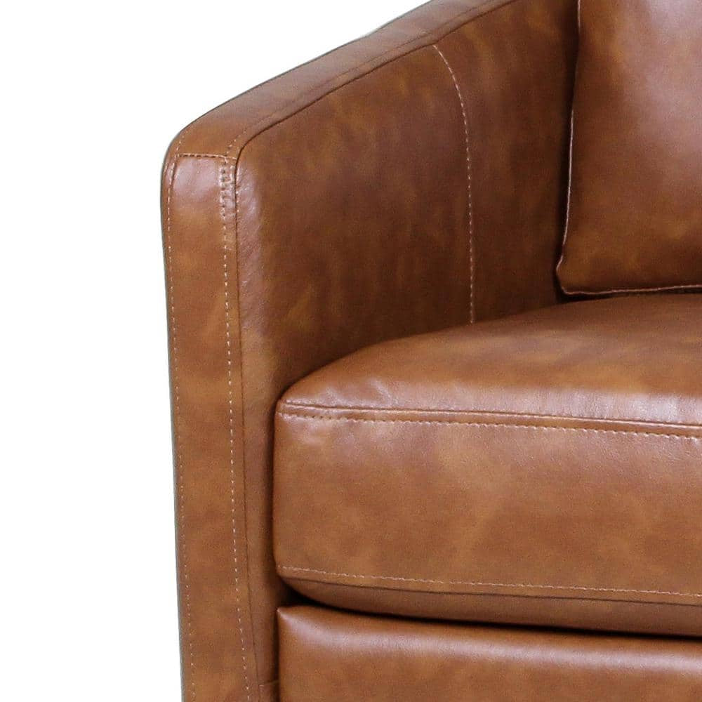 Denver Camel Swivel Chair with a Swivel Base (Set of 2)