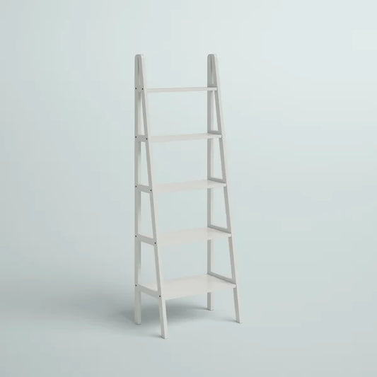 Saruhan 72'' H X 24.75'' W Solid Wood Ladder Bookcase
