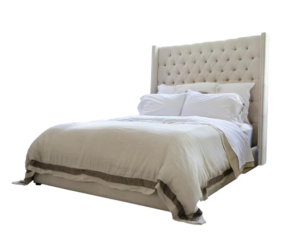 Schaffner Upholstered Wingback Bed