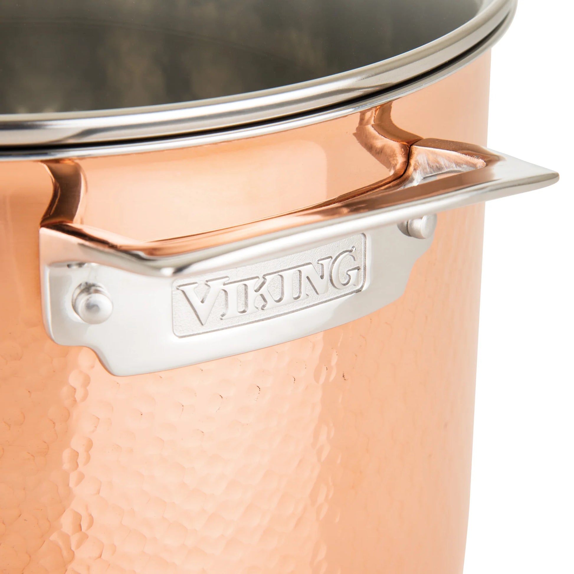 Viking 10-Piece 3-Ply Hammered Copper Clad Cookware Set