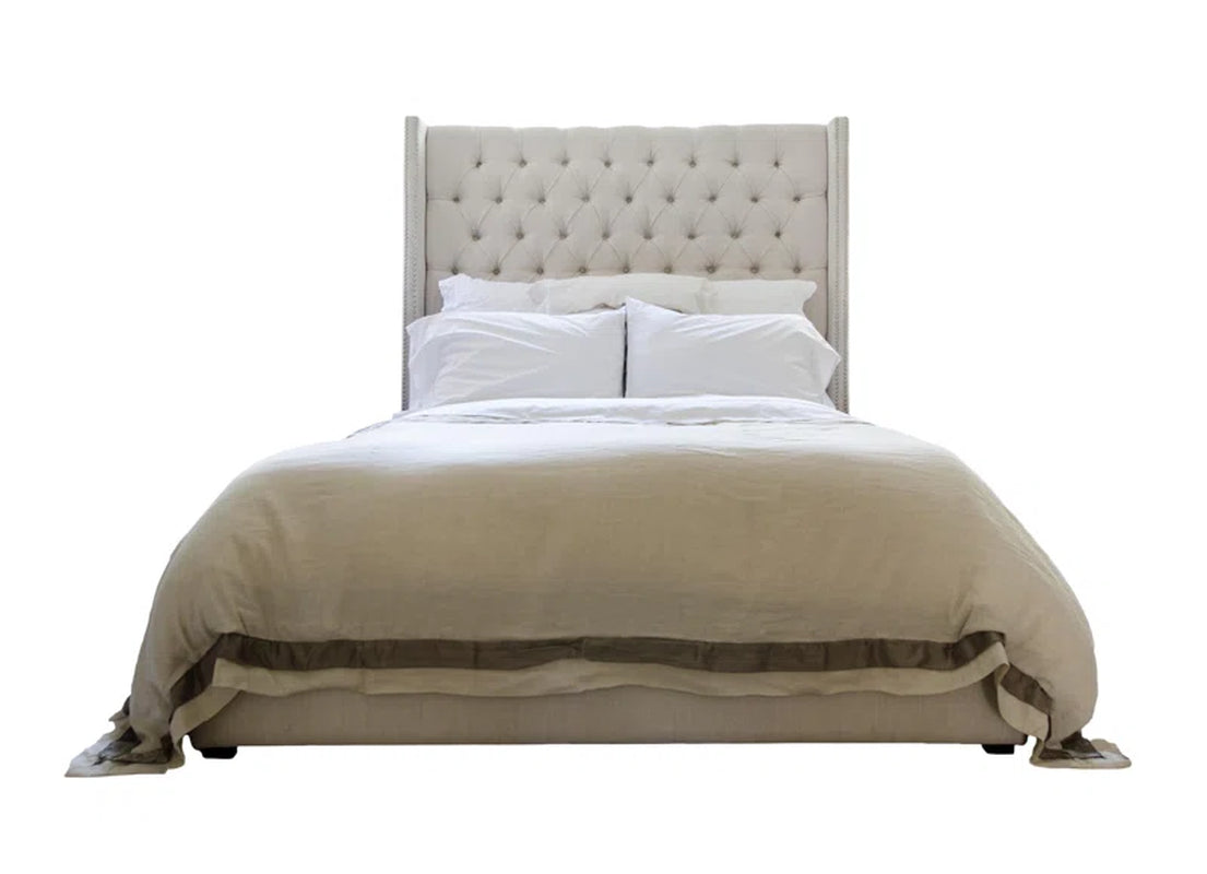 Schaffner Upholstered Wingback Bed