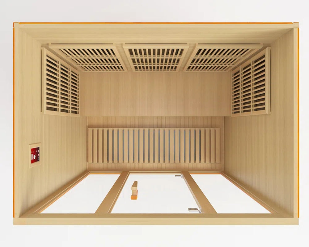 Dynamic Infrared Maxxus 3 - Person Bluetooth Compatible FAR Infrared Sauna in Hemlock