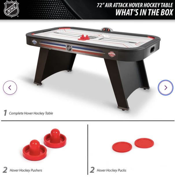 NHL 72'' Air Hockey Table with Scoreboard