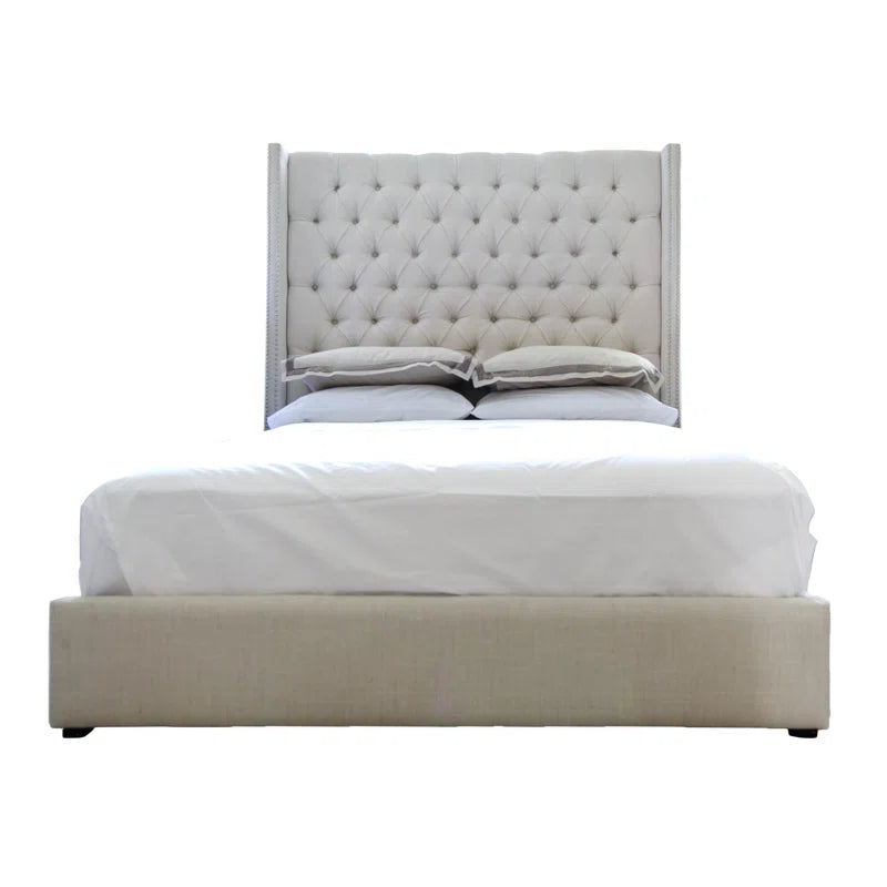 Schaffner Upholstered Wingback Bed