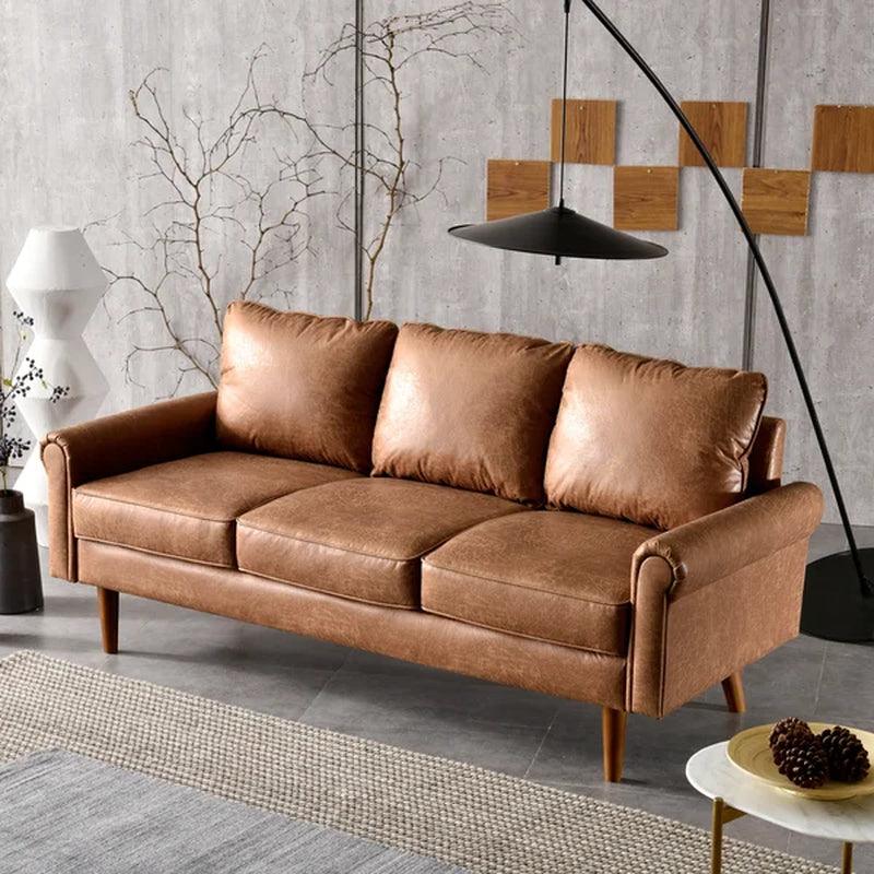 Ainsley 73.6'' Vegan Leather Sofa – Nordic Designs Inc
