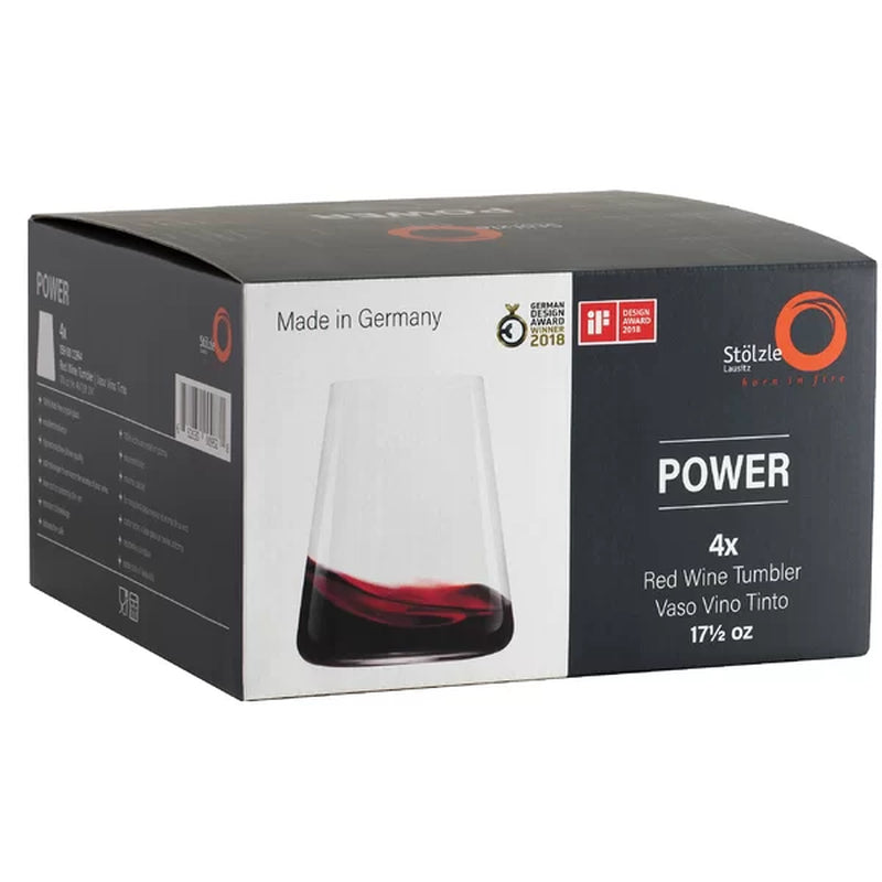 Power 18 Oz. Crystal Stemless Wine Glass