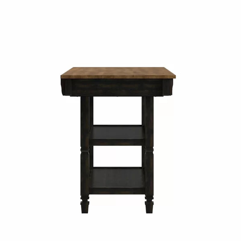 Erickson 51.97'' Wide Rolling Kitchen Island with Solid Wood Top