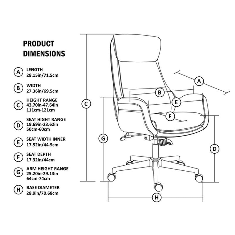 Harkness Faux Leather Executive Chair