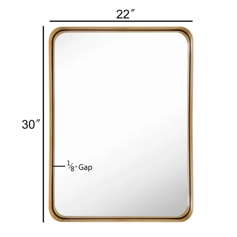 Lamarious Rectangle Metal Wall Mirror