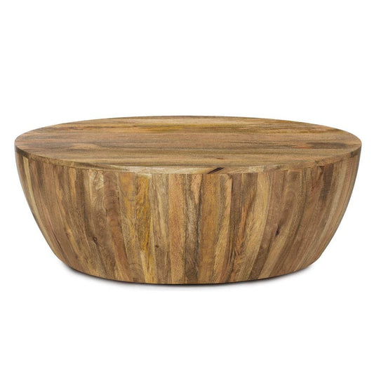 Goa 36 In. Natural Medium round Wood Coffee Table