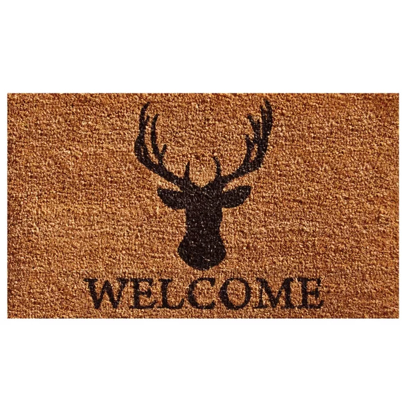 Gilpatrick Deer Welcome Non-Slip Outdoor Door Mat