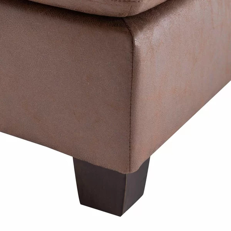 Kiernan Vegan Leather Ottoman