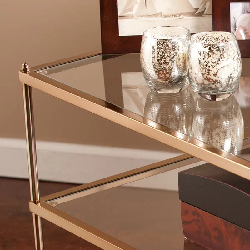 Peregrine 26.75'' Tall Glass End Table
