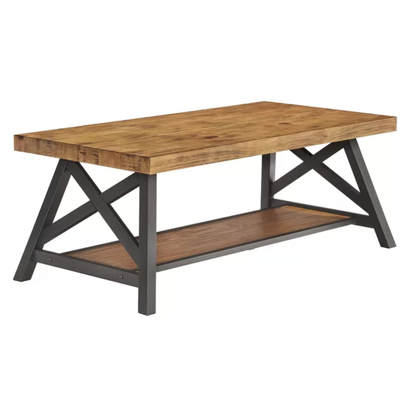 Isakson Trestle Coffee Table with Storage