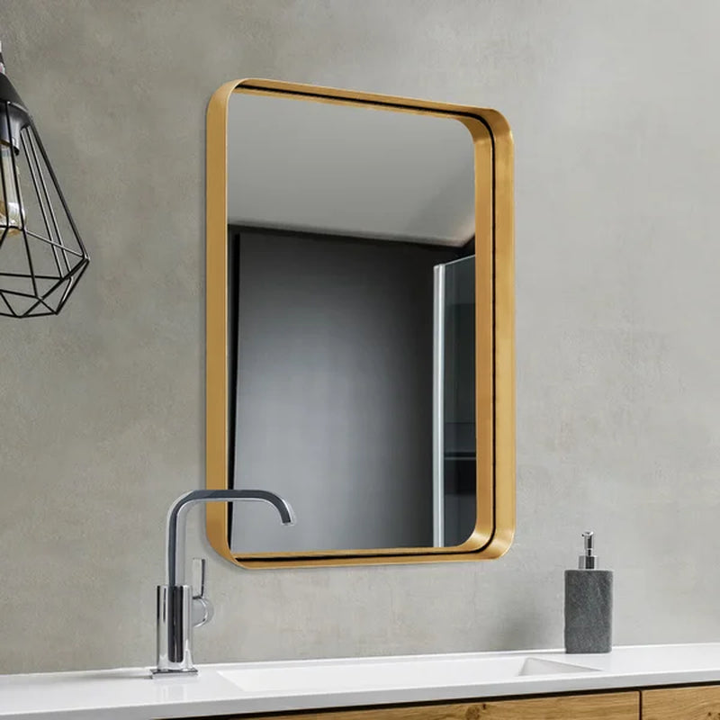 Lamarious Rectangle Metal Wall Mirror