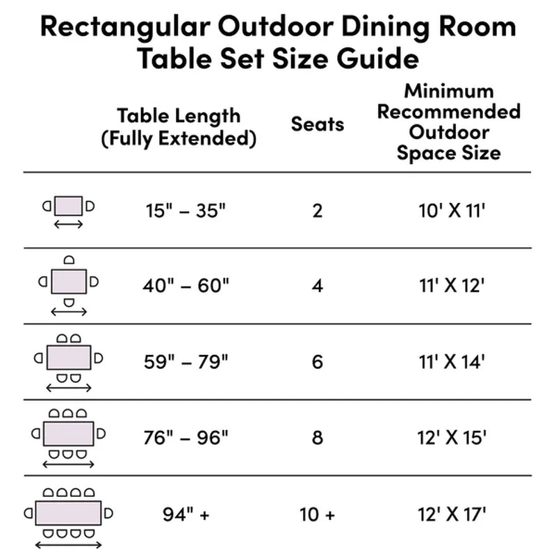 Joel Rectangular 6 - Person 59'' Long Aluminum Dining Set