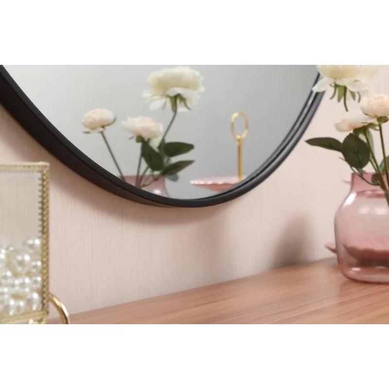 Cassie round Metal Wall Mirror