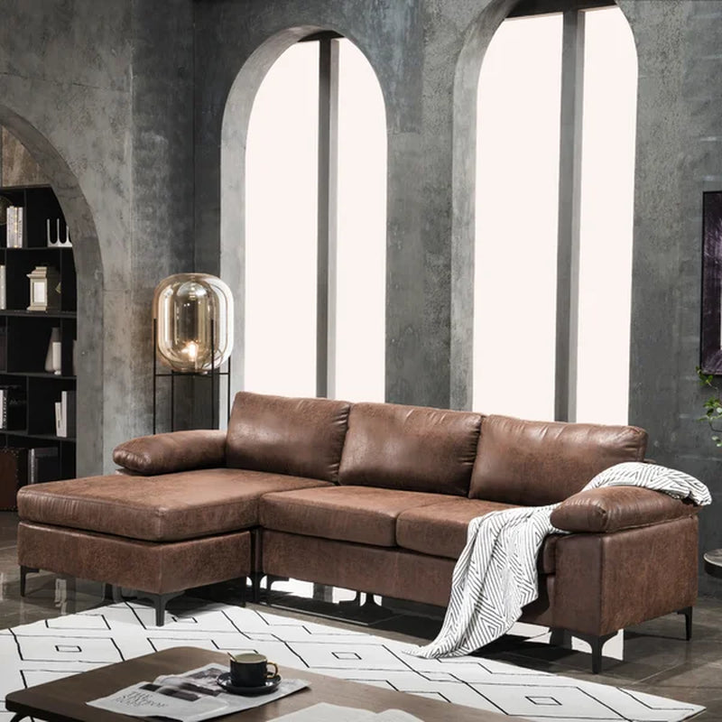 Mckenny 2 - Piece Vegan Leather Chaise Sectional