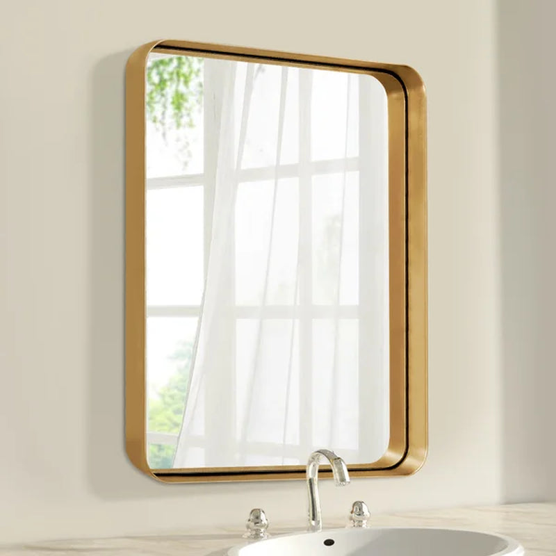 Lamarious Rectangle Metal Wall Mirror