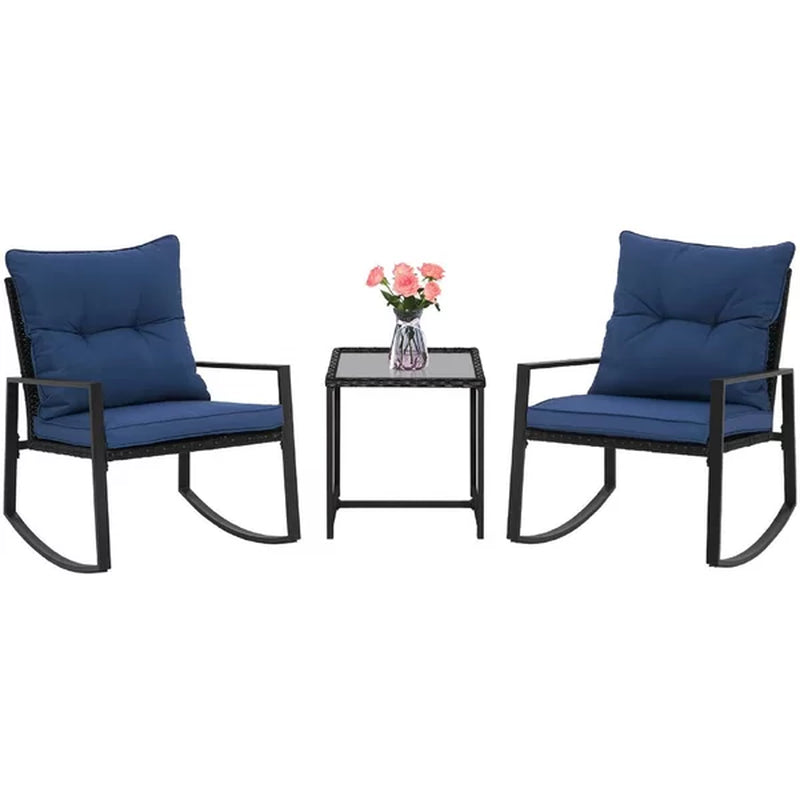 Kinzie Square 2 - Person 18'' Long Bistro Set with Cushions