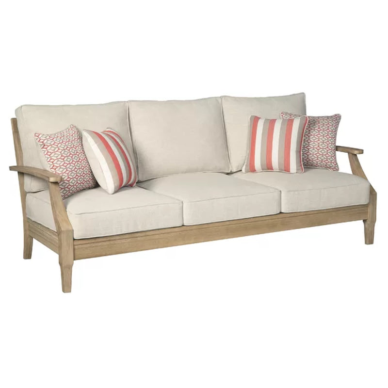Rella 81'' Wide Outdoor Patio Sofa with Cushions
