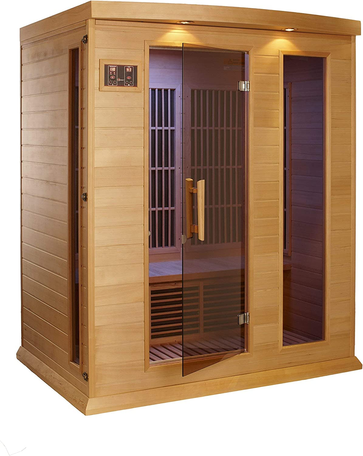 DYNAMIC SAUNAS Maxxus 3 per Low EMF FAR Infrared Carbon Canadian Hemlock Sauna