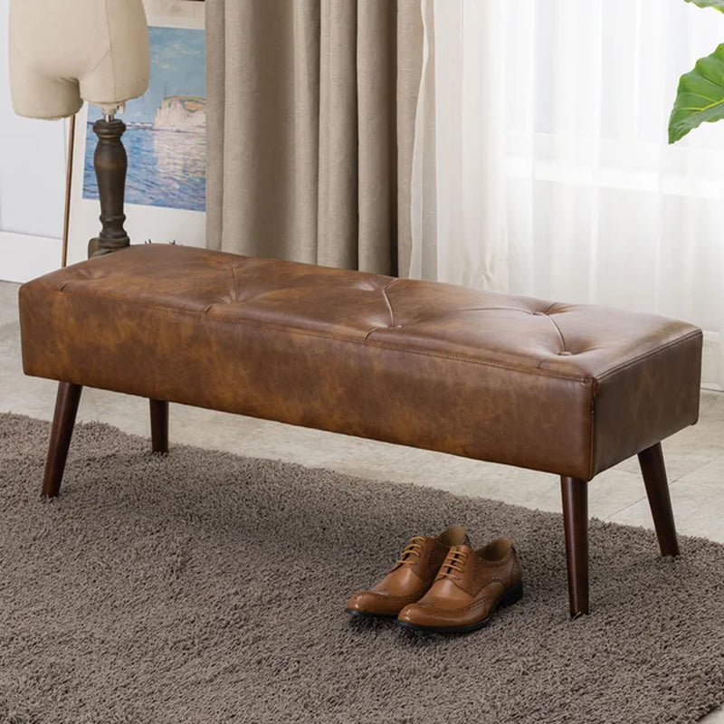 Sveina Faux Leather Bench