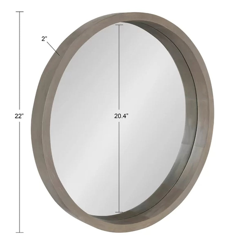 Loftis round Solid Wood Wall Mirror
